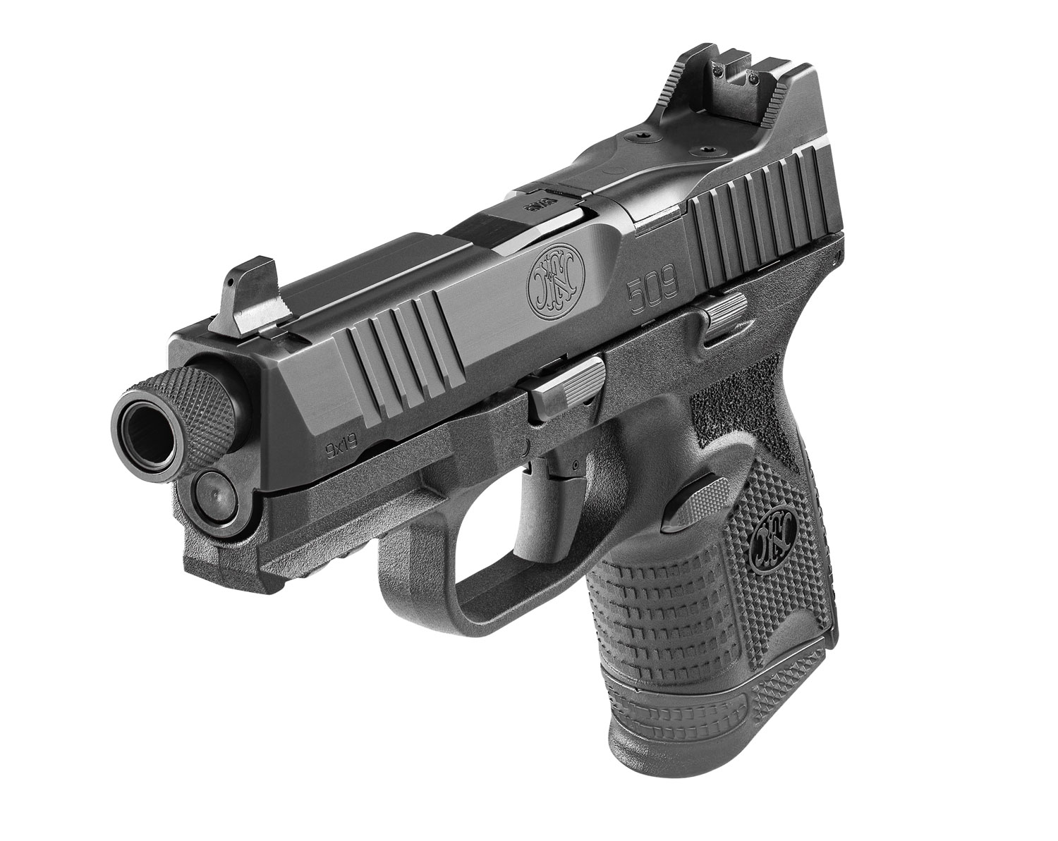 FN 509 Tactical Compact 9mm Pistol Black 9mm Pistol, Threaded Barrel, Optics Ready, No Manual Safety 