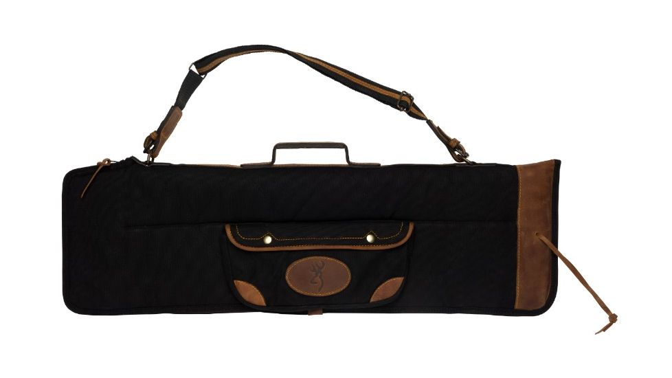 Browning Lona Canvas/Leather Over/Under Takedown Case, Black/Brown ...