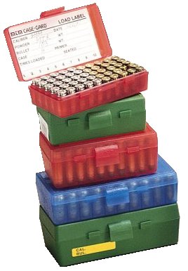 MTM Flip-Top Ammo Box 223 WSSM, 243 WSSM, 500 S&W Mag 50-Round Plastic