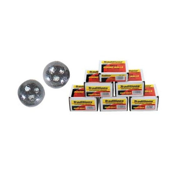 Traditions 50 Caliber Round Lead Balls 100 Count, A1644