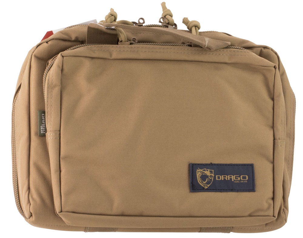 Drago Double Pistol Case 600D Polyester - Desert Tan