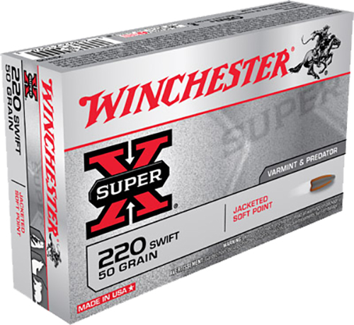 Winchester Super-X 220 Swift 50 Grain Pointed Soft Point, 20 Rounds