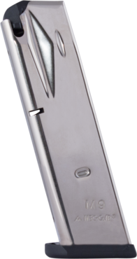 Mec-Gar Beretta 92 Magazine 9mm 15 Rounds Nickel Finish