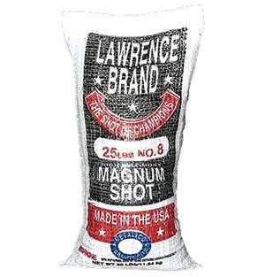 Lawrence Magnum Lead Shot, #8 Shot, 25lbs Bag