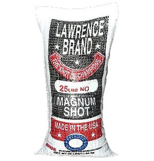 Lawrence Magnum Lead Shot, #6 Shot, 25lbs Bag