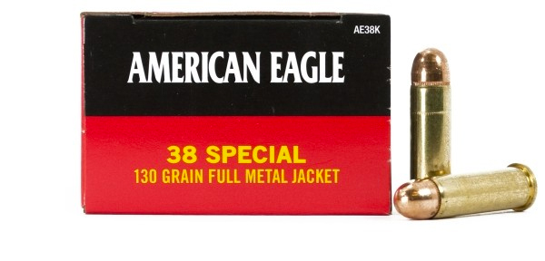Federal American Eagle 38 Special 130 Grain FMJ Ammo 50 Rounds