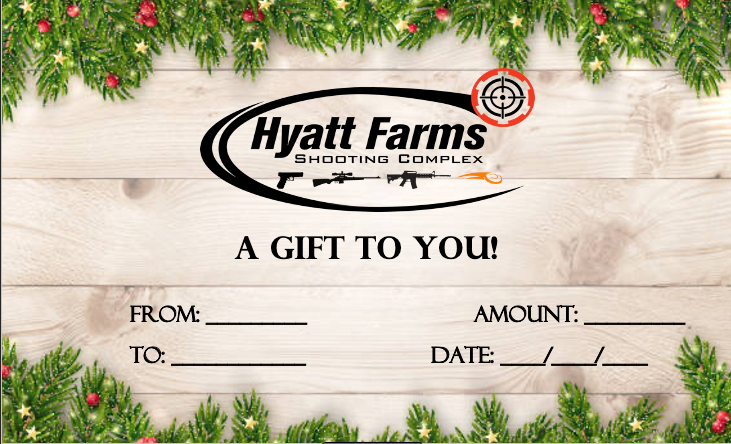 Hyatt Farms Shooting Complex Gift Card
