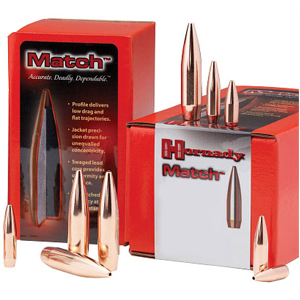 Hornady 243/6mm Caliber (243) 105 Grain Match BTHP Rifle Bullets 100 Count Hornady 243/6mm Caliber (243) 105 Grain Match BTHP Rifle Bullets 100 Count