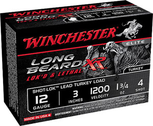 Winchester Long Beard XL Turkey 12 Ga Shotgun Ammo 3" 1.75 oz #4 Shot 10 Rounds