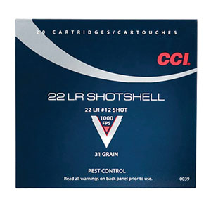 CCI 22LR Shotshell #12 Shot Ammunition 20 Rounds