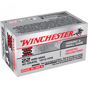 Winchester Super X 22 Magnum 40 Grain Hollow Point Ammunition 50 Rounds