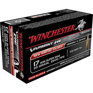 Winchester 17 WSM 25 Grain Polymer Tip Ammunition 50 Rounds