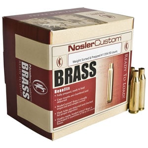 Nosler 204 Ruger Unprimed Brass Cases 50 Count