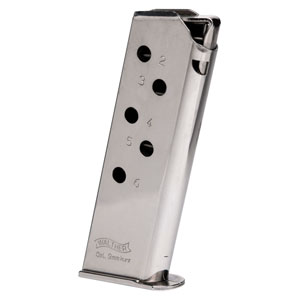 Walther PPK Magazine 380 ACP 6 Round Nickel