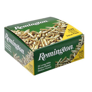 Remington Golden Bullet 22LR 36 Grain Plated Hollow Point Ammo 525 Round Box