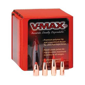 Hornady 224 Cal. 55 Grain V-Max Cannelure Bullets 100 Count