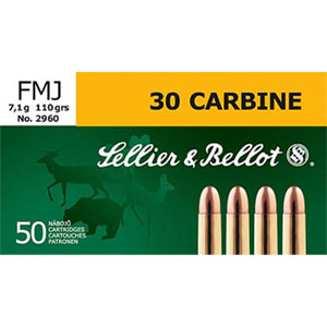 Sellier & bellot 30 Carbine 110 Grain FMJ Ammo 50 Rounds