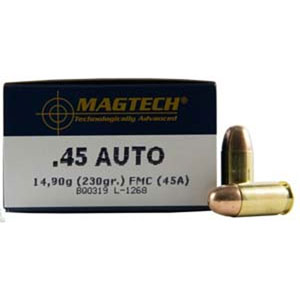 Magtech Sport 45 ACP 230 Grain Full Metal Case Ammo 50 Rounds