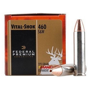 Federal Vital Shok 460 S&W Mag 275 Grain Barnes Expander Ammo 20 Rounds