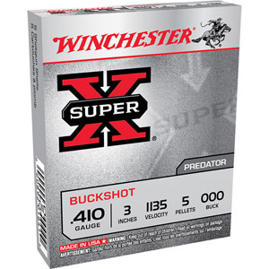 Winchester Super X 410 3" 5 Pellets #000 Lead Buck Ammo 5 Rounds