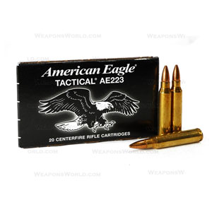 Federal American Eagle 223 55 Grain MCBT Ammo 20 Rounds