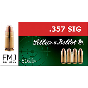 Sellier & Bellot 357 Sig 140 Grain FMJ Ammo 50 Rounds