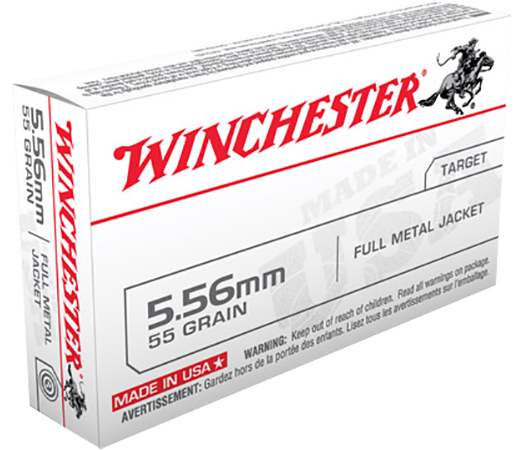 Winchester Target 5.56 NATO Remington 55 Grain Full Metal Jacket Ammo 20 Rounds