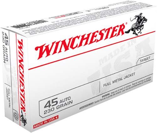 Winchester USA 45 ACP 230 Grain Full Metal Jacket Ammo 50 Rounds