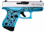 Glock 43 Apollo Custom Cerakote "The Daisy" Blue and Stainless 9mm Pistol