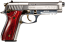 Taurus PT 92 Stainless 9mm Pistol with Gold Accents and Rosewood Grips