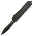 Microtech Scarab II Gen III D/E Black Part Serrate Double Edge Tactical OTF Knife
