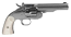 Uberti Schofield 1875 No. 3 Top Break Full Nickel 5" 45 LC Revolver with Pearl Grip