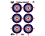Pro-Shot SplatterShot Multi-Bullseye Paper Target 12"x18", 8 Count