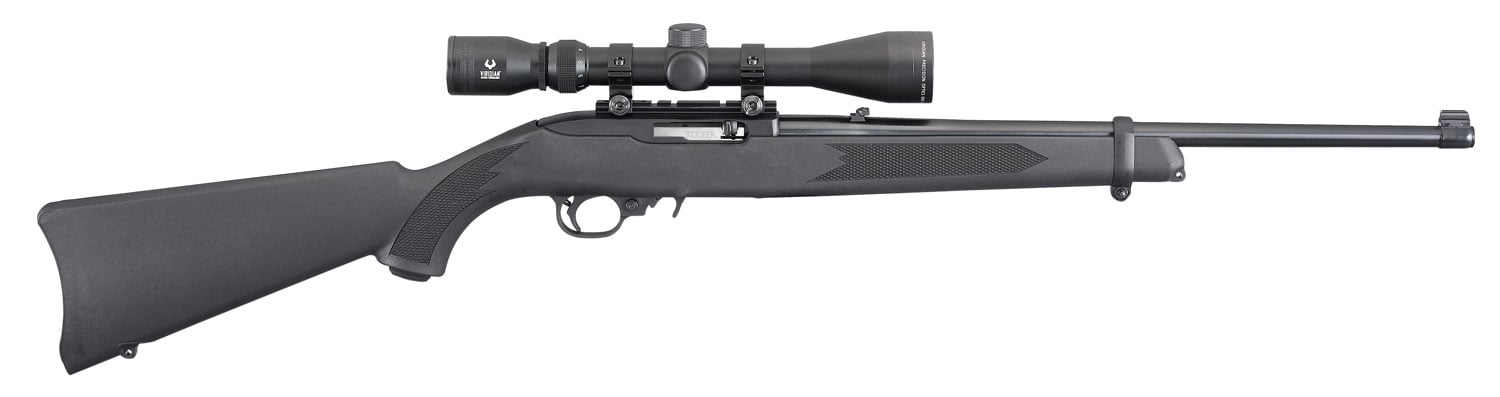 Ruger 10/22 22LR Carbine Black Polymer Stock with Scope