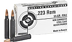 TulAmmo 223 Ammo, 55 Grain FMJ, 20 Rounds