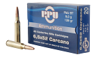 PPU 6.5x52 Carcano 139 Grain FMJ Ammo 20 Count PPU 6.5x52 Carcano 139 Grain FMJ Ammo 20 Count