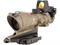 Trijicon ACOG 4x32 Flat Dark Earth Scope, Dual Illumination Red Crosshair Reticle w/ 3.25 MOA RMR Sight