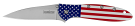Kershaw 1660USA Leek Assisted Flipper Folding Knife, Red White and Blue (USA)