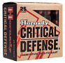 Hornady Critical Defense 32 ACP 60 Grain Flex Tip eXpanding Hollow Point, 25 Rounds