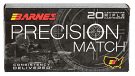 Barnes Precision Match 6mm Creedmoor 112 Grain Open Tip Match Ammunition 20 Rounds Barnes Precision Match 6mm Creedmoor 112 Grain Open Tip Match Ammunition 20 Rounds