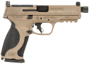 Smith & Wesson M&P 9 Optics Ready Metal M2.0 9mm Pistol with Threaded Barrel and Flat Dark Earth Finish Smith & Wesson M&P 9 Optics Ready Metal M2.0 9mm Pistol with Threaded Barrel and Flat Dark Earth Finish