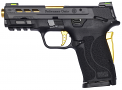 Smith & Wesson Performance Center M&P 9 Shield EZ 9mm Pistol with Manual Safety and Ported Barrel, Gold Smith & Wesson Performance Center M&P 9 Shield EZ 9mm Pistol with Manual Safety and Ported Barrel, Gold