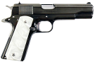 Colt 1911 45 ACP Pistol with Mirror Finished Black Chrome and Pearlite Grips