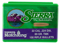 Sierra 22 Caliber 224 Diameter Tipped Matchking Bullets 100 Count Sierra 22 Caliber 224 Diameter Tipped Matchking Bullets 100 Count