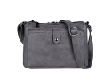 Lady Conceal "Kinsley" Concealed Carry Faux Lether Crossbody Bag with RFID Slim Wallet - Gray