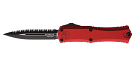 Microtech Hera II Mini D/E Serrate OTF Knife - Red/Black