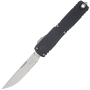 Microtech Ultratech Gen III ZBP Partial Serrated Stonewash Drop Point OTF Knife - Black