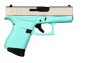 Glock 43 Apollo Custom Cerakote Robin's Egg Blue and Stainless 9mm Pistol Glock 43 Apollo Custom Cerakote Robin's Egg Blue and Stainless 9mm Pistol