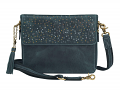 Gun Tote'N Mama Distressed Buffalo Leather Crossbody Purse, Blue Gun Tote'N Mama Distressed Buffalo Leather Crossbody Purse, Blue