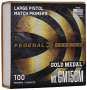 Federal Gold Medal Match GM150M Large Pistol Primers, 100 Count (STORE PICK UP ONLY)